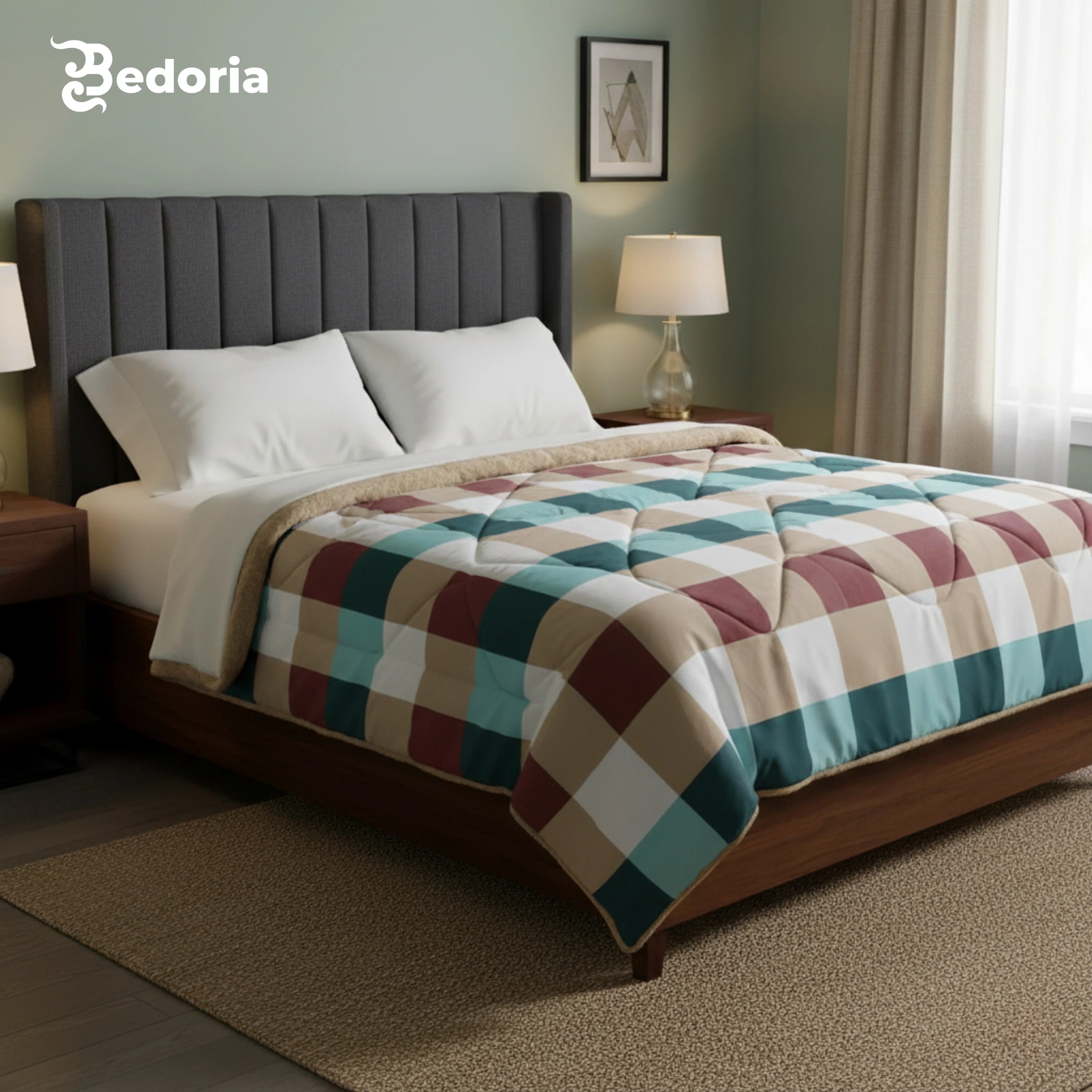 لحاف دابل فيس شطرنج بيج